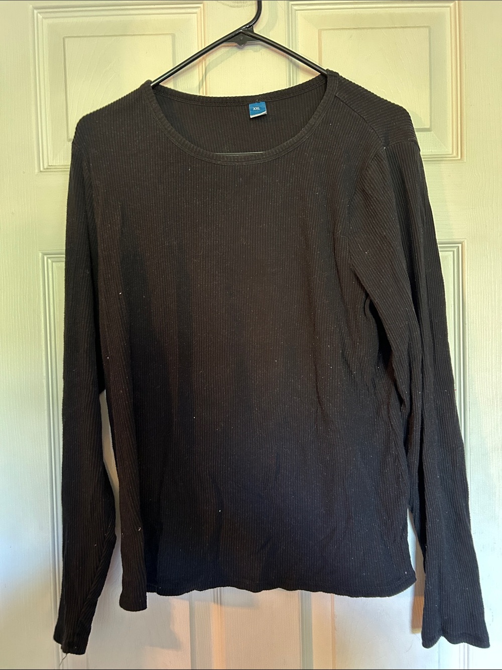 Old Navy Black Ribbed Long-Sleeve Tee